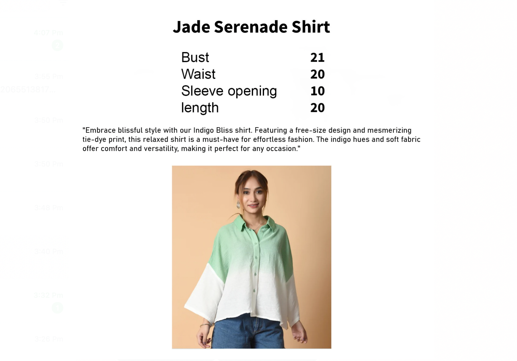 Jade Serenade Shirt