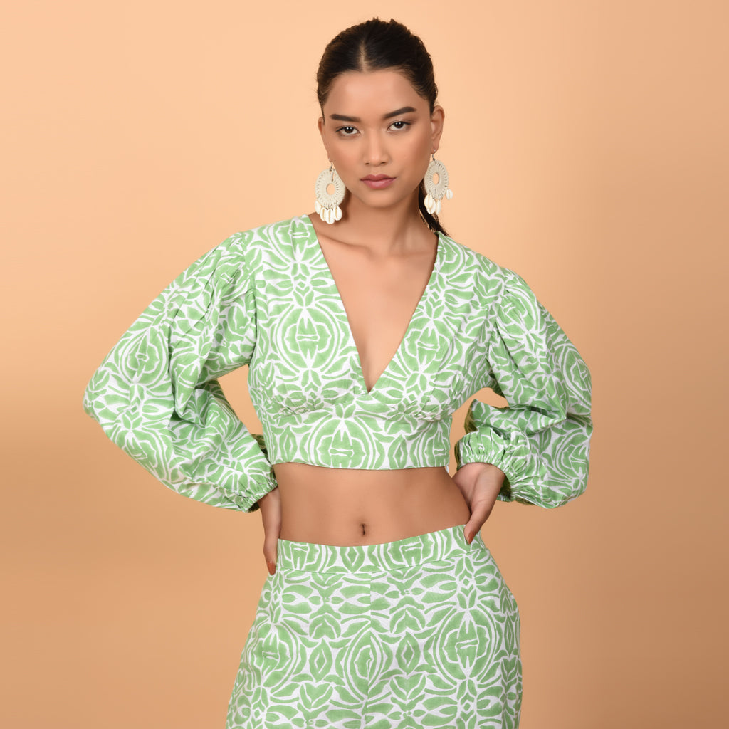 Green Puffy Co-ord